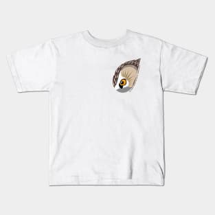 Northern Saw-whet Owl (Small Text) Kids T-Shirt